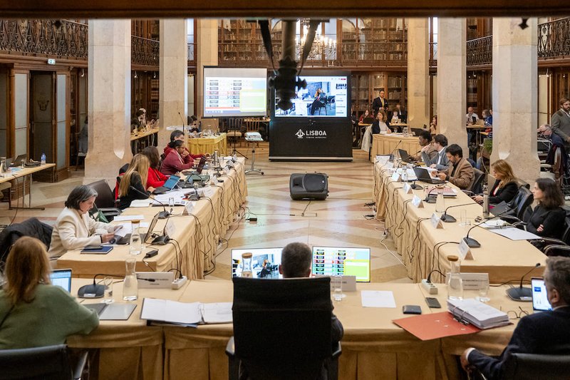 Reunião da Câmara Municipal de Lisboa - Sala do Arquivo dos Paços do Concelho